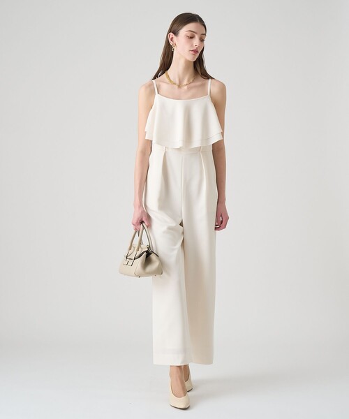 ANAYI（アナイ） サロペット オーバーオール ダブルクロスフリル