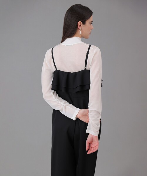 ANAYI（アナイ） サロペット オーバーオール ダブルクロスフリル