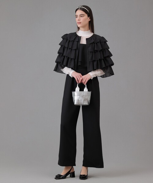 ANAYI（アナイ） サロペット オーバーオール ダブルクロスフリル