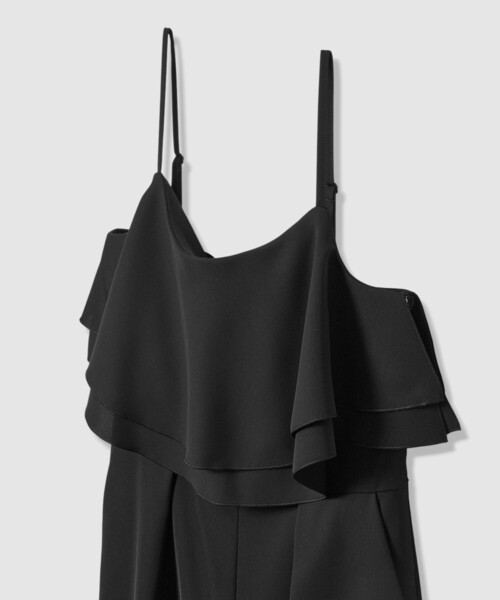 ANAYI（アナイ） サロペット オーバーオール ダブルクロスフリル