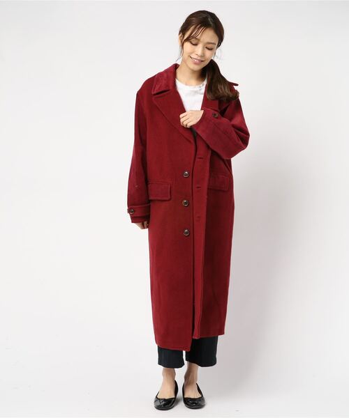 「RNA-N」 チェスターコート MEDIUM レッド レディース_画像9