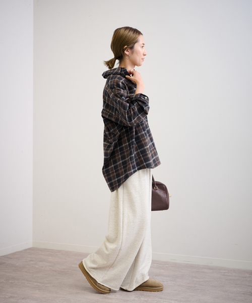 FRAMeWORK（フレームワーク） 長袖ネルシャツ FREE ブラウン