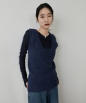 ニット セーター モヘアライクニットベスト レ...の詳細画像1