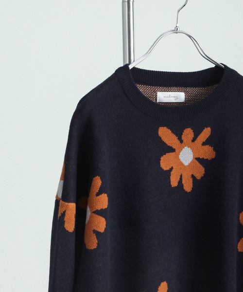 「Nilway」 長袖ニット MEDIUM チャコール メンズ_画像2