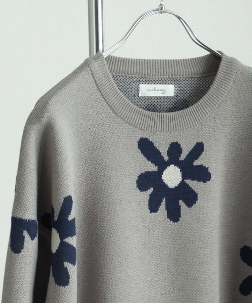 「Nilway」 長袖ニット MEDIUM チャコール メンズ_画像6