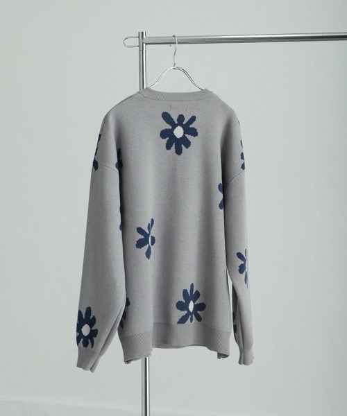 「Nilway」 長袖ニット MEDIUM チャコール メンズ_画像9