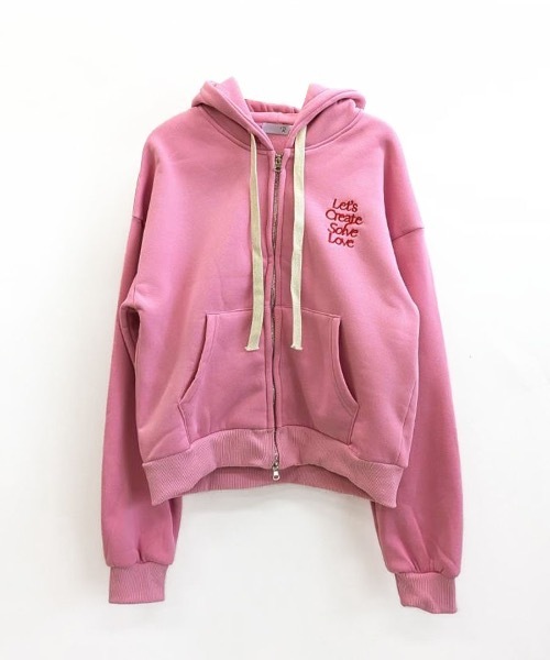 Riff（リフ） パーカー 刺繍ロゴダブルジップパーカー レディース