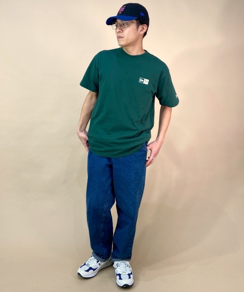 「NEW ERA」 半袖Tシャツ L ベージュ メンズ_画像8