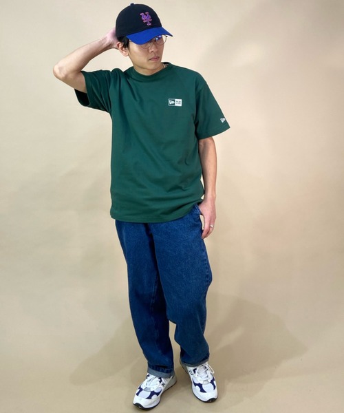 「NEW ERA」 半袖Tシャツ L ベージュ メンズ_画像9