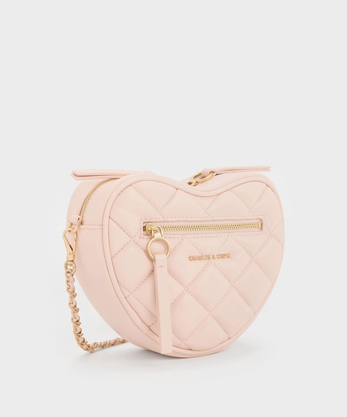 チャールズアンドキース♥キルトハートクロスボディバッグ CHARLES ＆ KEITH（チャールズ&キース） ショルダーバッグ バッグ