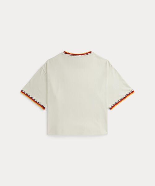 tシャツ クロシェトリム コットン ジャージー Tシャツ レディースの画像