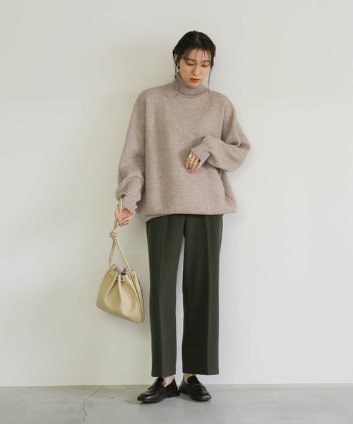 「select MOCA」 タートルネックニット FREE チャコールグレー レディース_画像5