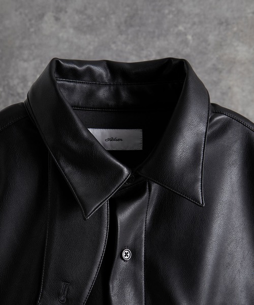 「ADRER」 長袖シャツ SMALL ブラック メンズ_画像6