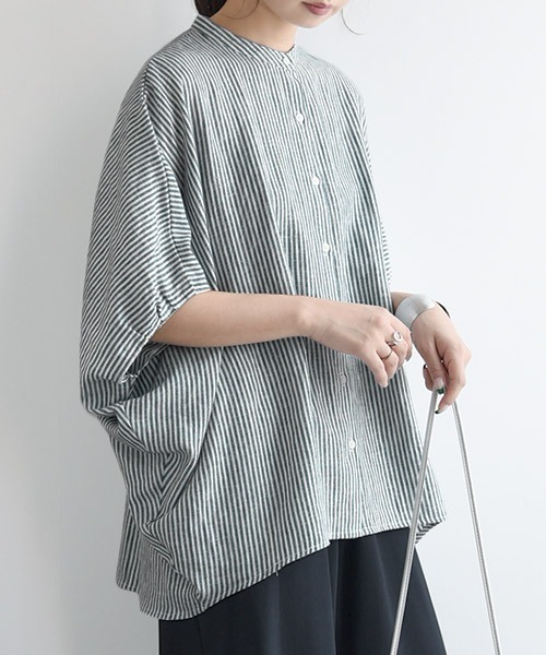「and it_」 ノースリーブブラウス M-L ブルー レディース_画像8