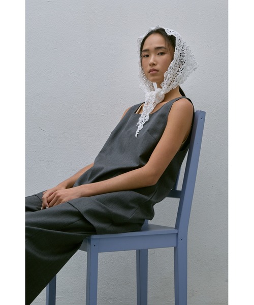 un/neu スカーフ バンダナ フラワーレーストライアングルスカーフ