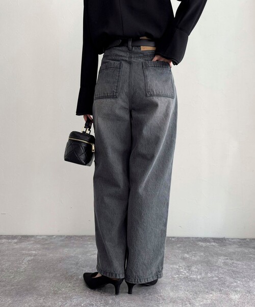 「fredy emue」 デニムパンツ 36 チャコールグレー レディース_画像7