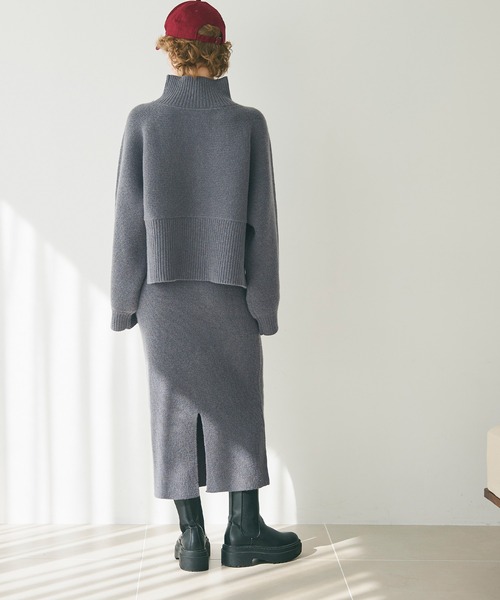 「coca（coca）」 セットアップ L チャコール レディース_画像7