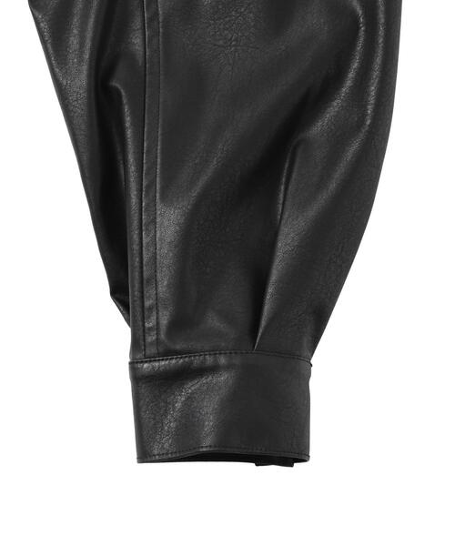 「WEGO」 レザーブルゾン MEDIUM ブラック レディース_画像8