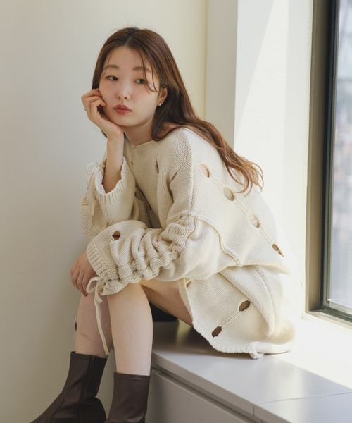 「Kastane」 長袖ニット M ホワイト レディース_画像4