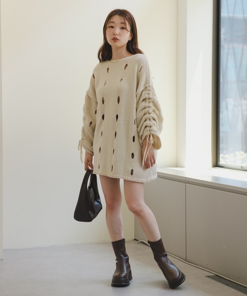 「Kastane」 長袖ニット M ホワイト レディース_画像7