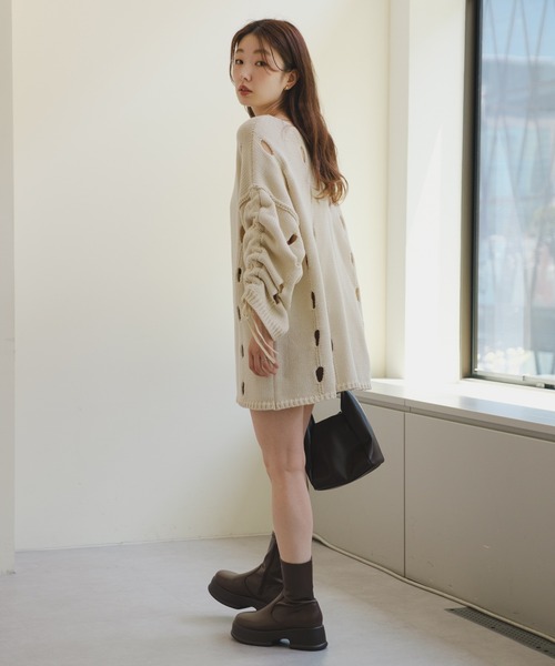 「Kastane」 長袖ニット M ホワイト レディース_画像8