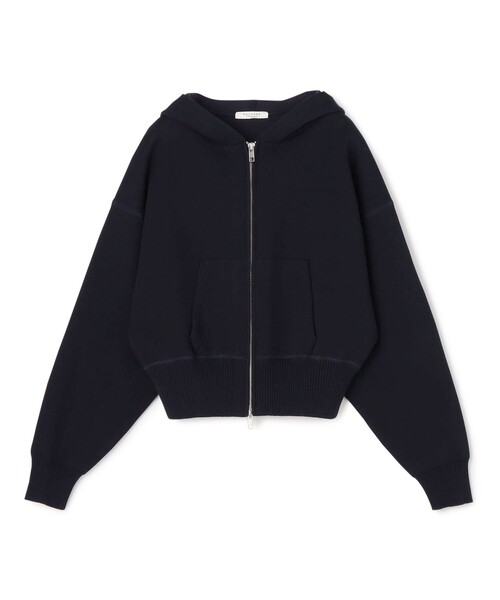 「MACPHEE」 ジップアップパーカー S ネイビー レディース