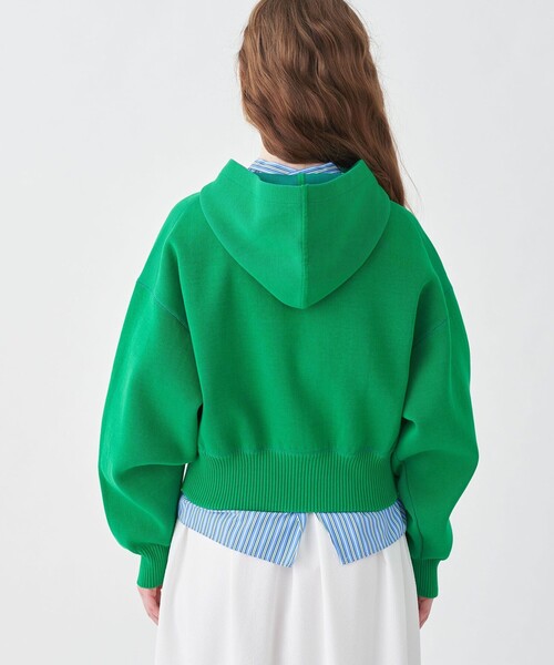 「MACPHEE」 ジップアップパーカー S ネイビー レディースの画像