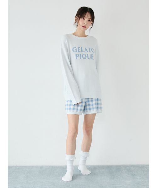 gelato pique（ジェラートピケ） ルームウェア 部屋着 フリルロゴ