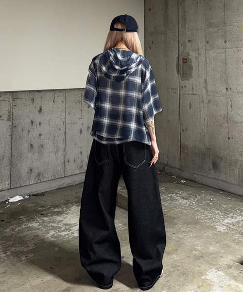 ワイドパンツ ジーンズ ファイヤーマンリジットカーブデニム メンズ