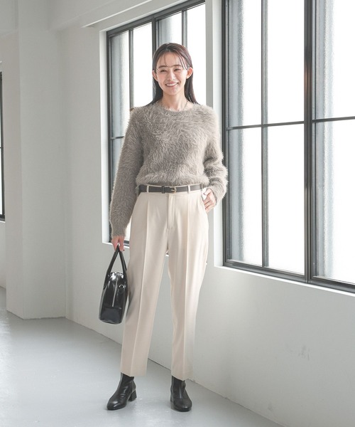 「GLOBAL WORK」 長袖ニット MEDIUM ネイビー レディース_画像2
