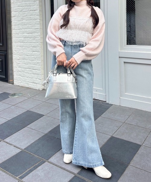 「one after another NICE CLAUP」 コンビワンピース FREE アイボリー レディース_画像4