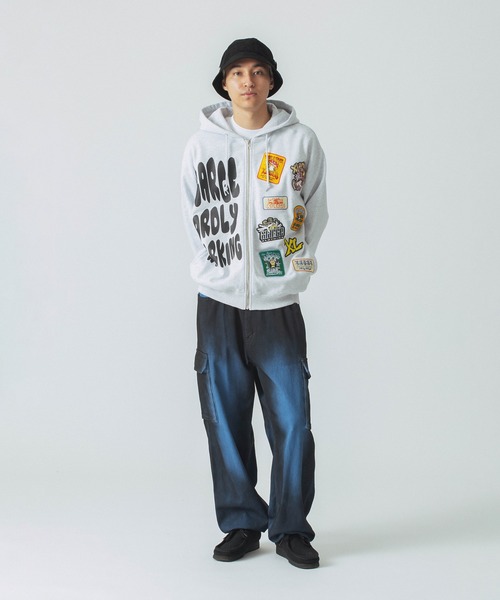 「XLARGE」 ジップアップパーカー M ブラック メンズの画像