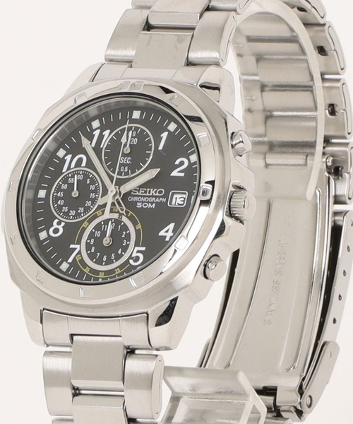 SEIKO アナログ腕時計 シルバー SEIKO（セイコー） アナログ腕時計 FREE ブラック×シルバー メンズ