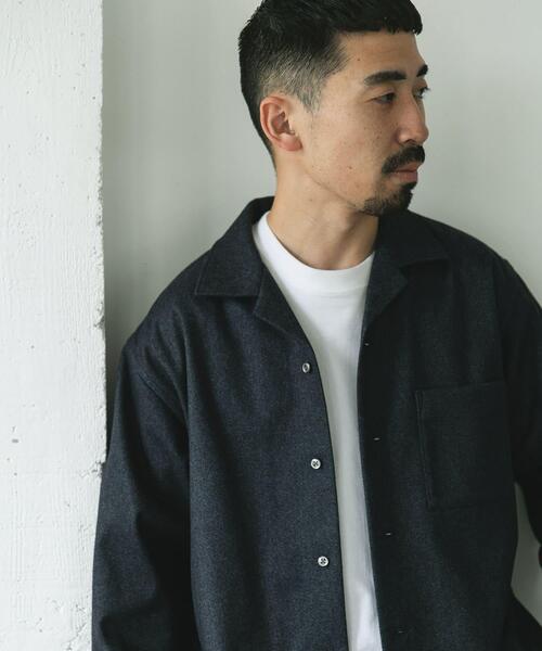 「URBAN RESEARCH DOORS」 長袖シャツ LARGE チャコールグレー メンズ_画像5