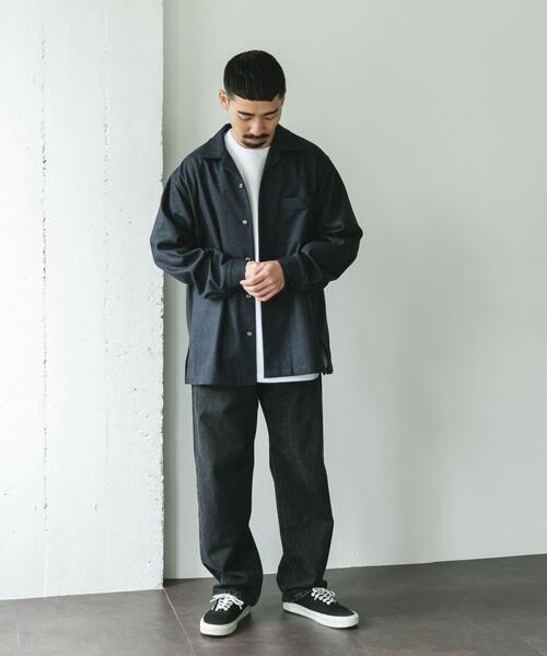 「URBAN RESEARCH DOORS」 長袖シャツ LARGE チャコールグレー メンズ_画像7