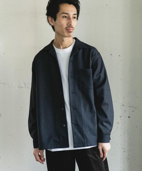 「URBAN RESEARCH DOORS」 長袖シャツ LARGE チャコールグレー メンズ_画像9