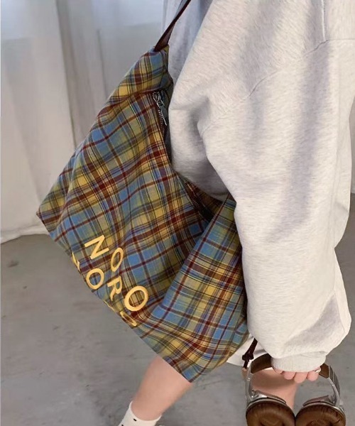 ショルダーバッグ バッグ Retro logo checkered shoulder bag