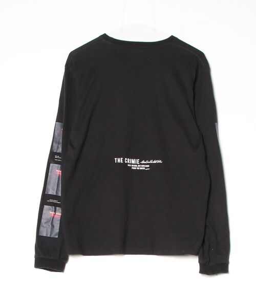 「CRIMIE」 長袖Tシャツ M ブラック メンズ_画像2
