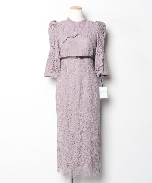 Her lip to レース7分袖ワンピース S ピンク レディース : ZOZOTOWN