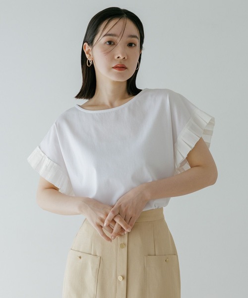 Andemiu（アンデミュウ） tシャツ ソデフハクタックカットソー