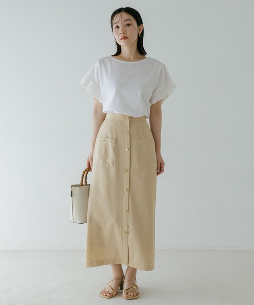 Andemiu（アンデミュウ） tシャツ ソデフハクタックカットソー