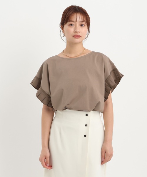 Andemiu（アンデミュウ） tシャツ ソデフハクタックカットソー