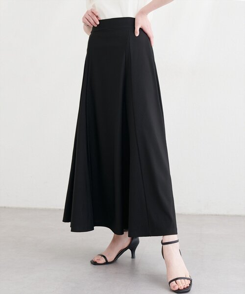 natural couture ロング スカート 美シルエットカットサーキュラー