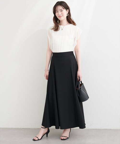 カーゴスカート　美シルエット natural couture ロング スカート 美シルエットカットサーキュラー