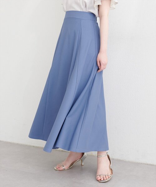 natural couture ロング スカート 美シルエットカットサーキュラー
