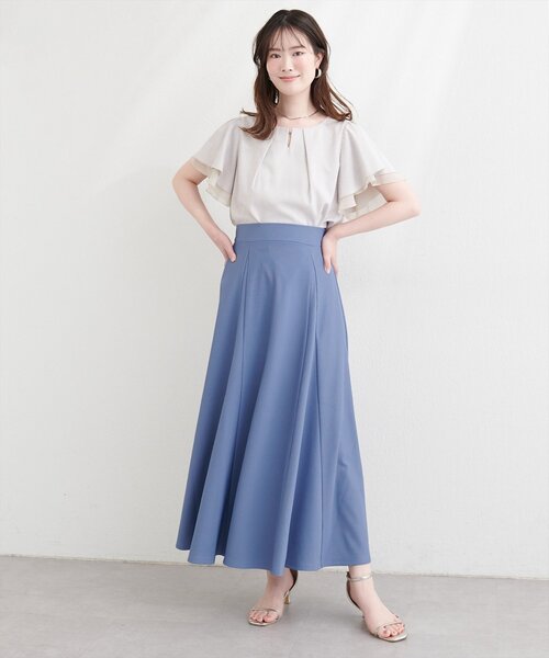 natural couture ロング スカート 美シルエットカットサーキュラー