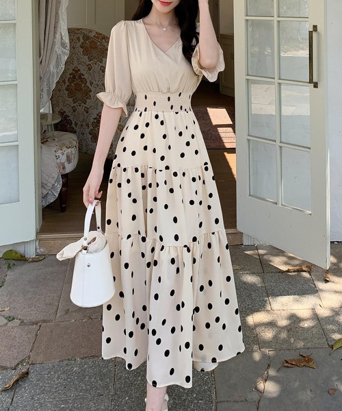 「DAY CLOSET」 半袖ワンピース X-LARGE キナリ レディース_画像4
