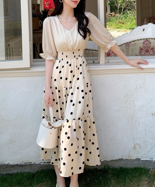 「DAY CLOSET」 半袖ワンピース X-LARGE キナリ レディース_画像5