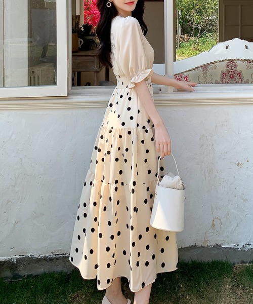 「DAY CLOSET」 半袖ワンピース X-LARGE キナリ レディース_画像6