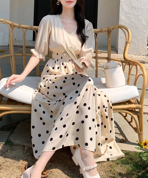「DAY CLOSET」 半袖ワンピース X-LARGE キナリ レディース_画像8